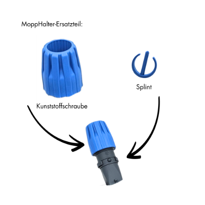 Bild von MoppHalter - Ersatzteil: Kunststoffschraube und Splint